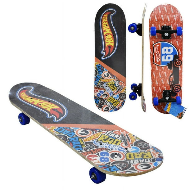 Patineta de Madera Toy Mark Hot Wheels Diseños Varios