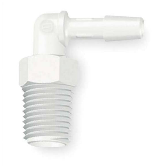 Eldon James 1/4" Barbed x 1/2" MNPT 90 Degree Elbow PK 10 L8-4WP