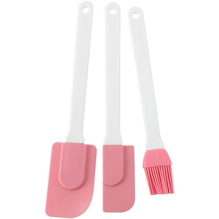 

3Pcs Silicone Spatulas Buttercream Cake Scraper Heat Resistant Brush Kitchen Baking Pastry Tool
