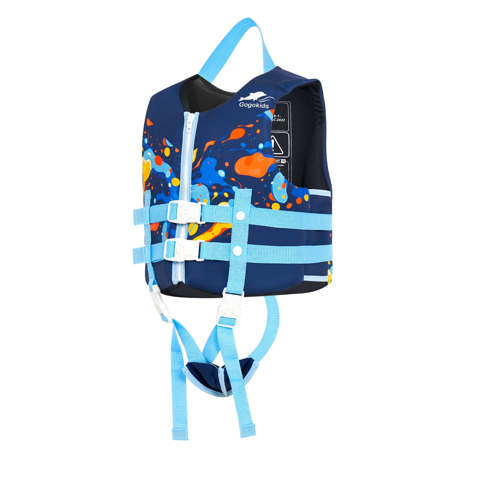 Gogokids Kids Life Jacket Swim Vest with Adjustable Safety Strap,Toddler Float Jacket Boys and Girls Float Swimsuit Buoyancy Swimwear