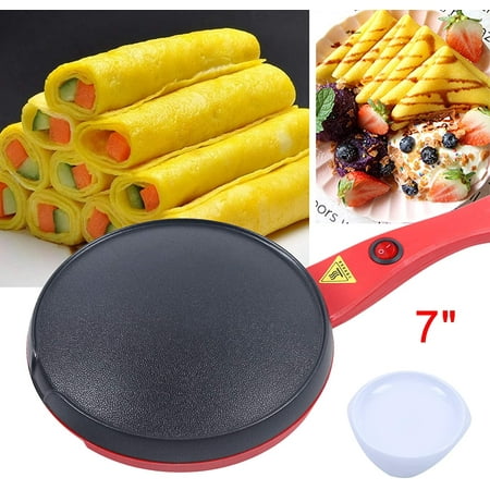 

7 Crepe Maker Electric Non-Stick Baking Pancake Pan Frying Griddle Machine