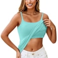 thumbnail image 5 of Women's Tank Tops Solid Sleeveless Turtleneck Slim Fit Basic Casual Tank Blouse Top, 5 of 6