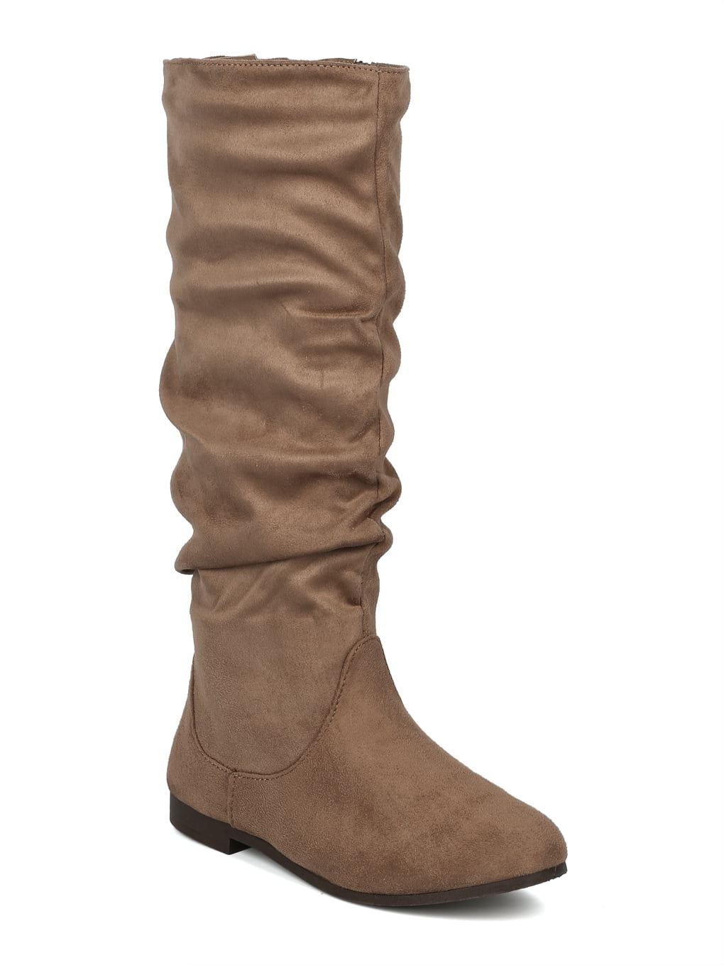 slouchy booties low heel