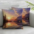 thumbnail image 3 of Shiartex Sunset Lake Mountains Modern Rustic Decorative Couch Pillow Cases Home Decor 1PC 12x12in, 3 of 5