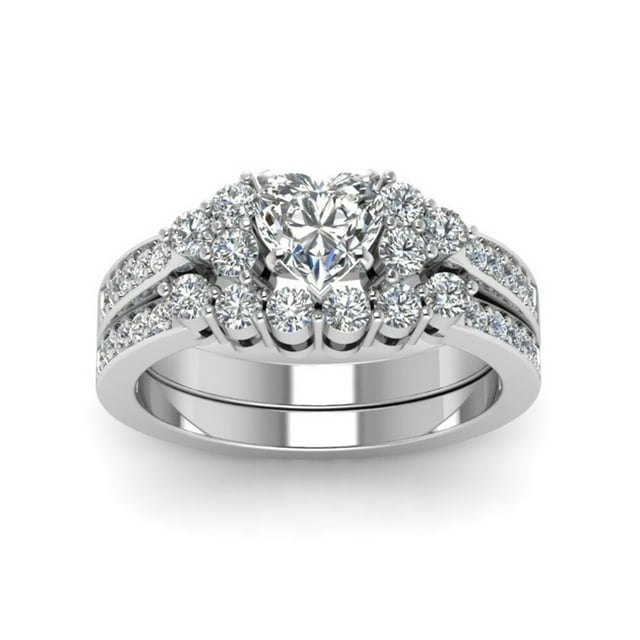 Awdenio Luxury Shiny Jewelry Full Diamond Rings Wedding Bridal Rings Promise Rings