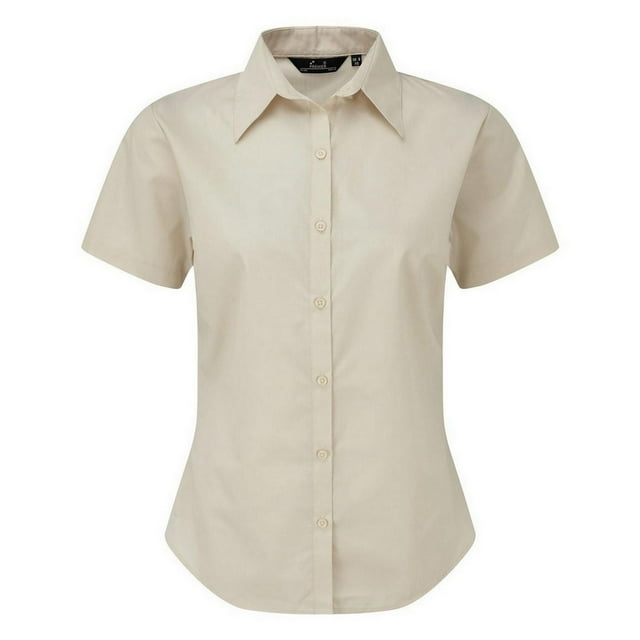Premier Short Sleeve Poplin Blouse / Plain Work Shirt