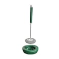 thumbnail image 3 of Escobilla de baño con soporte de secado de pie, limpieza de 360  degree, tamaño compacto, cepillo de limpieza de baño, estropajo de inodoro para baño RV Verde con base Soledad  Cepillo de limpieza para inodoro, 3 of 10