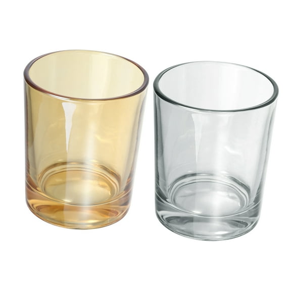 Unique Bargains 2Pcs Bathroom Toothbrush Tumblers Glass for Kitchen Color Gray Amber
