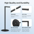 thumbnail image 7 of Kusmil Free Standing Toilet Paper Holder Stand, Black Toilet Paper Holder Stainless Steel Rustproof Tissue Roll Holder Floor Stand Storage for Bathroom, 7 of 7