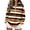Brown,#004, variant on Womens Striped Half Zip Hooded Pullover Long Sleeve Loose Casual Fall Sweatshirt Everyday Going Out Tops,L
