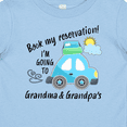thumbnail image 4 of Inktastic Book My Reservation I'm Going to Grandma and Grandpa's Boys or Girls Baby T-Shirt, 4 of 5