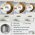thumbnail image 4 of Designart "Yin and Yang in Gold and White II" Meditation Square Mirror For Wall Decor - Large Gold Square Mirror Printed Wall Decor - Traditional Square Living Room Mirror, 4 of 5