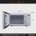 thumbnail image 3 of Magic Chef 1,1 pi Micro-ondes de comptoir 1000W touche numérique, blanc, 3 of 5