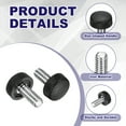 thumbnail image 3 of Uxcell 20 Pack Knurled Clamping Knobs, 1/4"-20 UNC 0.59" Threaded Stud Clamping Knobs Hand Tightening Thumb Screw Knob for Lawn Mower Umbrella Base Clamps Replacement Machinery, 3 of 7