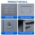 thumbnail image 5 of 15 Door Storage Locker 72 Inch Metal with Lock for Employees, Home Gym, Office, School, Garage,Gray, 5 of 8