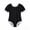A-Black476, variant on JAJAHO Girls Swimsuit One Piece Swimwear Lace Trim Short Sleeve Crewneck High Cut Cute Beachwear For Kids Teens 8-13 Years Versatile Beachwear