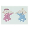 thumbnail image 1 of Gender Reveal Cutting Board, Lie and Keep the Pacifiers, Decorative Tempered Glass Cutting and Serving Board, Large Size, Peach Pink Blue, by Ambesonne, 1 of 1