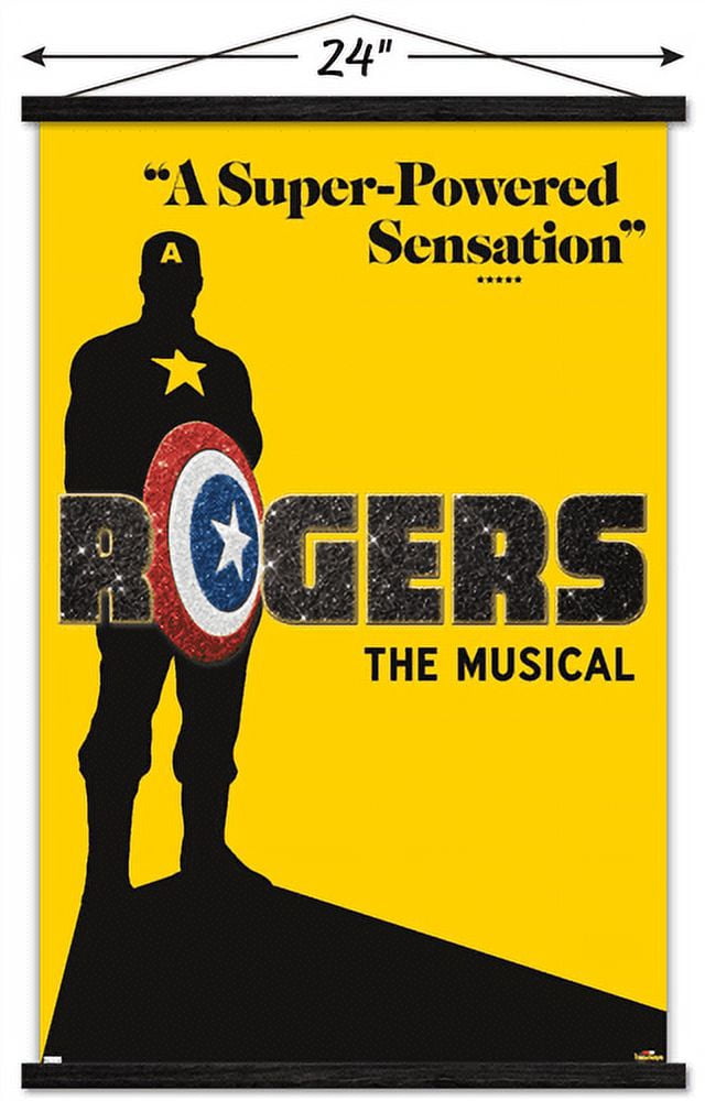 Marvel Hawkeye - Rogers The Musical Playbill Wall Poster with Magnetic Frame, 22.375" x 34"