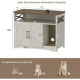 thumbnail image 3 of VEANERWOOD Cat Litter Box Enclosure with Cat Scratch Pad,Hidden Cat Washroom Furniture with Entry Open Compartment,White, 3 of 6