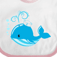 thumbnail image 4 of Inktastic Cute Blue Whale in Nautical Hat Boys or Girls Baby Bib, 4 of 4