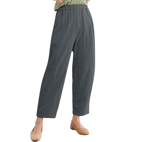 Vedolay Women's&nbsp;Pants Women's Pants Wide Leg Casual Loose High Waisted Leisure Pants,Gray S