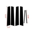 thumbnail image 3 of Xotic Tech Black Window Pillar Posts Molding Pre-Cut Cover Side Door Trims 6pcs for Toyota Camry 2018 2019 2020, 3 of 7
