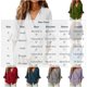 thumbnail image 3 of Neewe Ruffle 3/4 Length Sleeve for Womens Tops Dressy V Neck Collared Shirts Trendy Business Casual Daily Outfits, 3 of 5