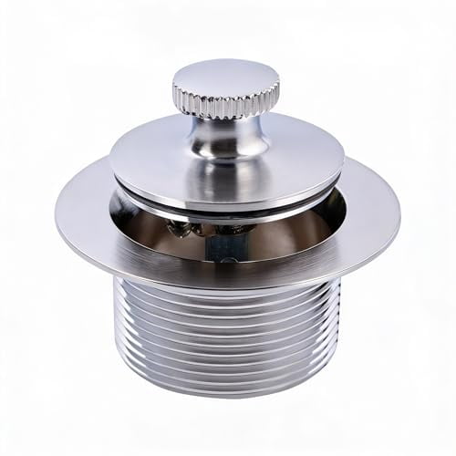 SUPPLYGIANT Lift and Turn Tub Drain Stopper, 1-1/2 Bathtub Drain Assembly, Polished Chrome Finish