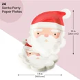 thumbnail image 2 of 24X Christmas Santa Claus Paper Plates For Holiday Party Dinnerware 7.5X10 In, 2 of 6