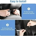 thumbnail image 5 of Deeceymbur Car Seat Back Storage Bag, Multifunctional Dining Table Storage, Kick-proof Pad Storage Bag, for Multifunctional Storage on Car Seat Backs Black, 5 of 8