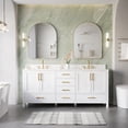 thumbnail image 4 of ANGELES HOME 80-Inch Bathroom Vanity with Double Sink, Freestanding Solid Wood Vanity with 4 Soft-Close Doors, 6 Dovetail Drawers and Cultured Marble Countertop, White, 4 of 6