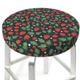 thumbnail image 3 of Disketp Strawberry Funda Redonda para Taburete, Funda de Cojín para Silla de Bar Suave y Elástica-12 inch, 3 of 7