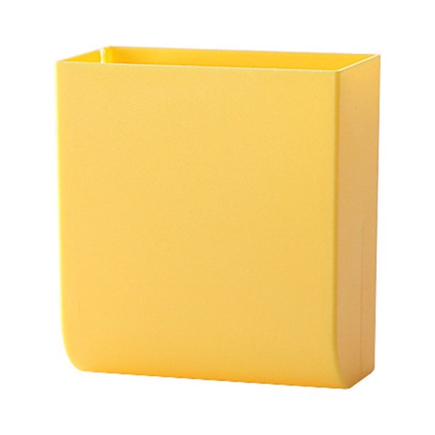 melotizhi Hanging Storage Box Multi Function Remote Control Mobile Phone Charging Storage Box Wall Storage Storage Box, Yellow