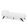 thumbnail image 5 of GDF Studio Alphonso Mid Century Modern Fabric Chaise Lounge, Ivory and Dark Brown, 5 of 8