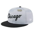 thumbnail image 3 of Men's New Era Gray/Black Chicago White Sox Satin 59FIFTY Fitted Hat, 3 of 6