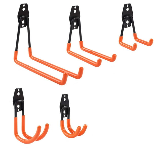Garage Storage Hooks Rack, 5Pack Garage Wall Mount Steel Heavy Duty