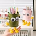 thumbnail image 2 of Sylvtty Pen Holder Stand for 20 Pens Cartoon Big Eyes Design Large Caliber Round Workmanship Pen Caddy Pen Storage Rack, 2 of 7