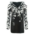 thumbnail image 4 of Fesfesfes Women Tunic Tops Cold Shoulder Long Sleeve Tops V-Neck Zipper Casual Tops T-shirt, 4 of 4