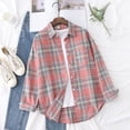 thumbnail image 2 of Brand Casual Women's Flannel Plaid Shirt 2023 Autumn New Boutique Ladies Loose Blouse and Tops Female Long Sleeve Shirts Clothes, 2 of 5
