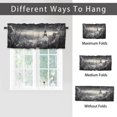 thumbnail image 6 of Eiffel Tower Valance Curtain for Kitchen Black White Romantic European France City Rod Pocket Valances for Bedroom Living Room Dining Room 54 by 18 in, 1 Panel, 6 of 6