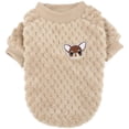thumbnail image 3 of Jersey polar para perros/gatos pequeños, abrigos de invierno cálidos, jersey para mascotas, chaqueta para cachorros, camisa, sudadera (marrón, M), 3 of 5
