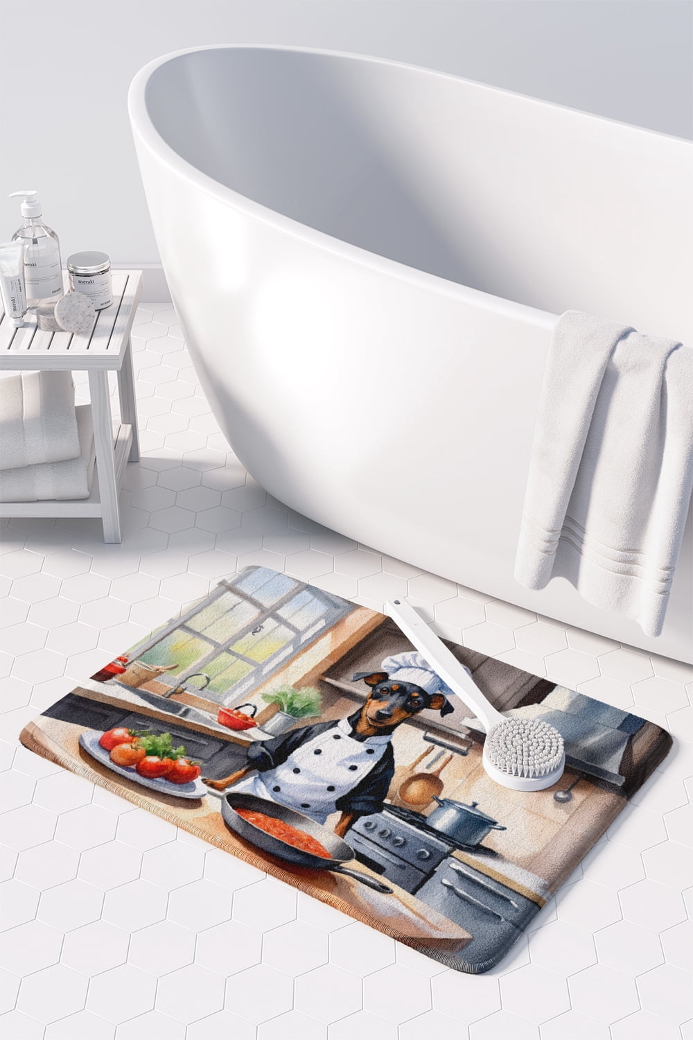 Yorkie Yorkshire Terrier The Chef Memory Foam Kitchen Mat