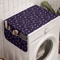 thumbnail image 1 of Floral Washing Machine Organizer, Lilac Bell Flowers and Green Ears of Wheat Style Pattern, Anti-slip Fabric Top Cover for Washer and Dryer, Dark Purple Mint Green, by Ambesonne, 1 of 1