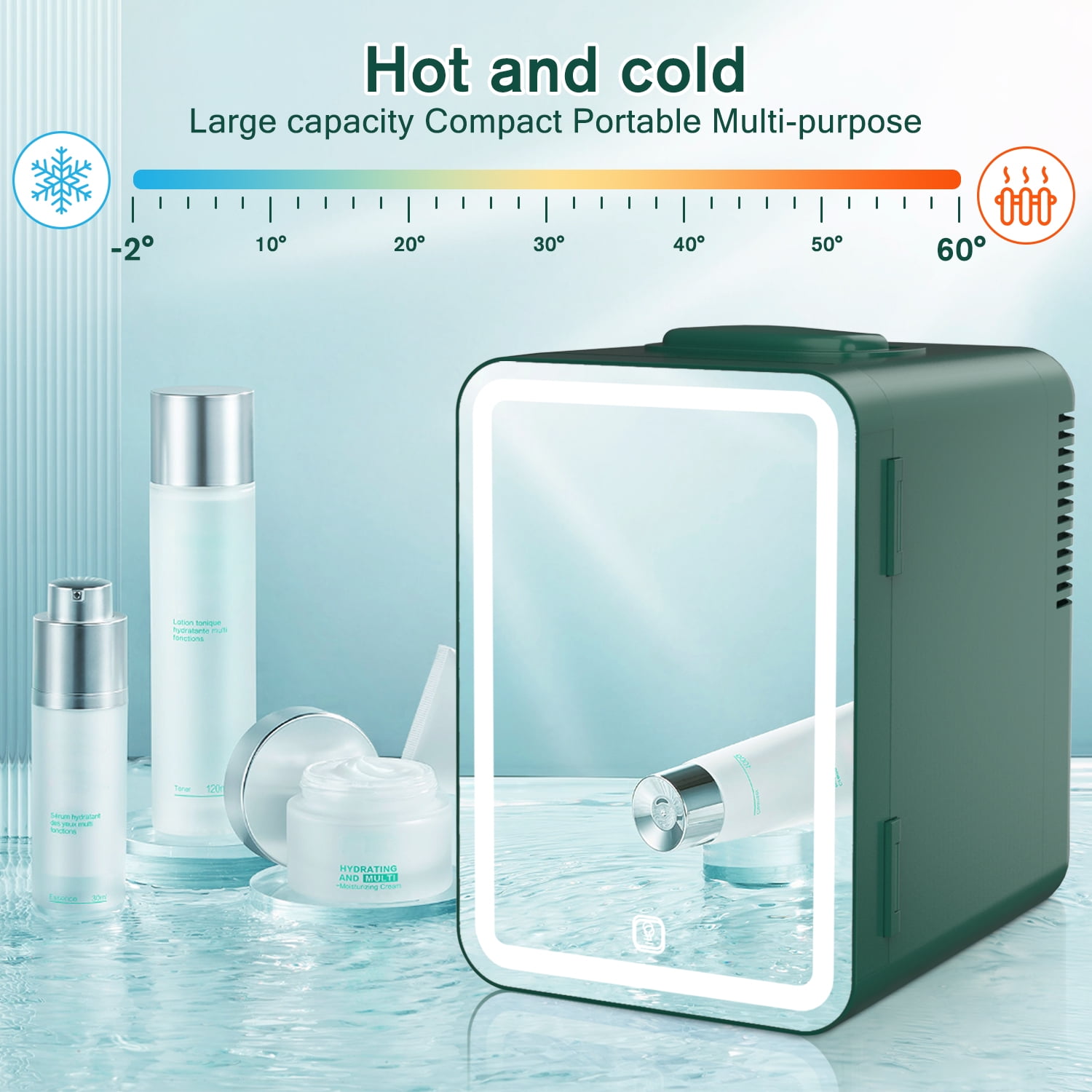 Mini Fridge 6 Liters Small Skincare Fridge Low Noise and Lightweight  Portable