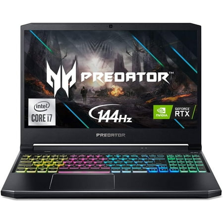 Acer Predator Helios 300 Gaming Laptop, Intel i7-10750H, NVIDIA GeForce RTX 3060 Laptop GPU, 15.6" Full HD 144Hz 3ms IPS Display, 16GB DDR4, 512GB NVMe SSD, WiFi 6, RGB Keyboard, PH315-53-71HN