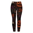thumbnail image 3 of Halloween Gray Women's Soft Leggings knit High Waisted Tummy Control No See Through Workout Yoga Cycling Tights Pants 2XL, 3 of 4