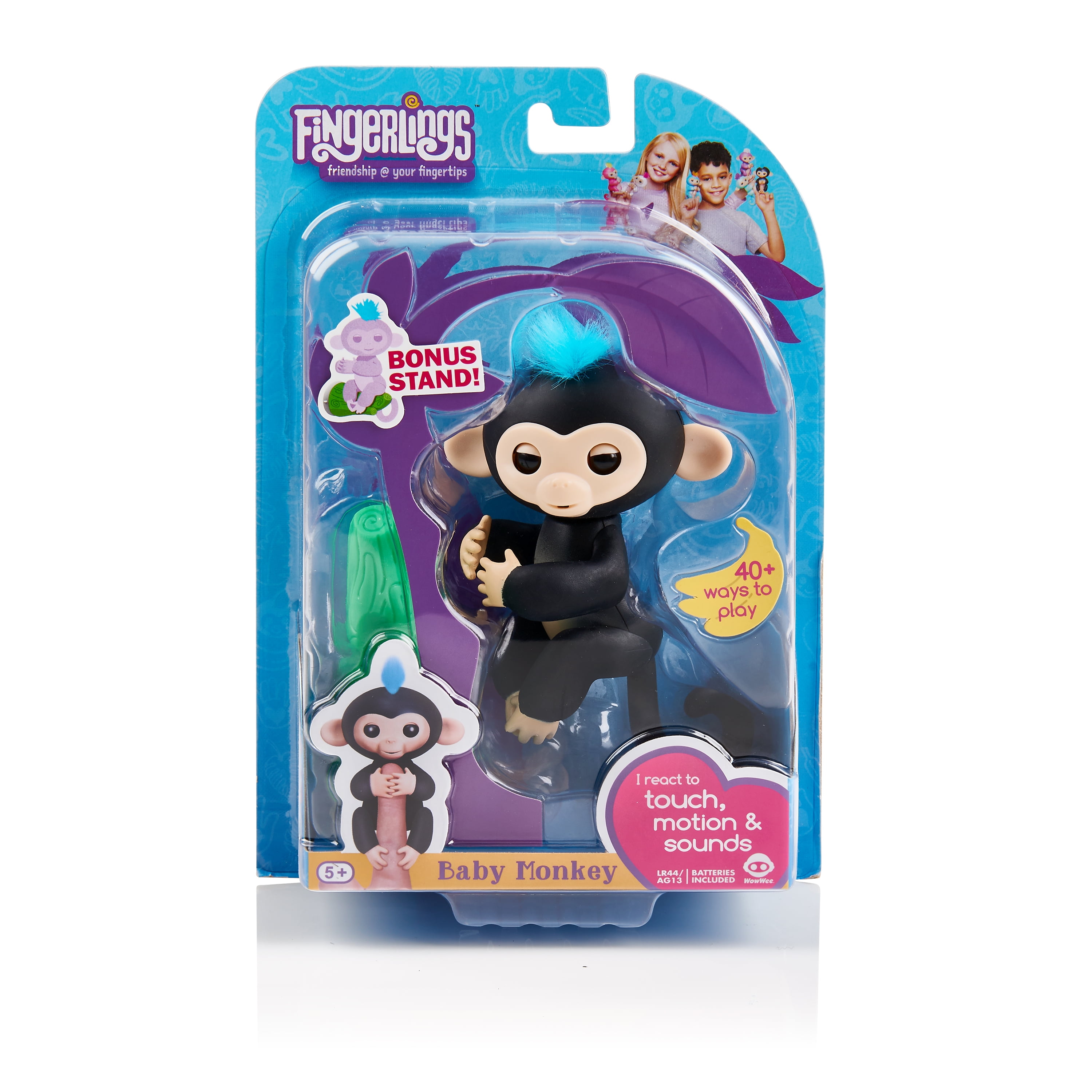 Wow Wee Electronic Toy Omaky Fingerlings Interactive Baby Monkey 