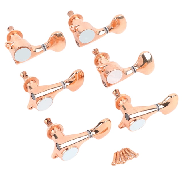 6Pcs Guitar Tuner Pegs 1:18 Gear Ratio Guitar String Tuners Knobs Completely Closed Tuning Set With Small Tail Handle