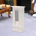 thumbnail image 1 of 1:12 armario para casa de muñecas soporte de almacenamiento modelo de muebles de madera superficie lisa profesional y tamaño pulido 9,5x4,3x16,8 cm CUTICAT Mesita de noche de casa de muñecas, 1 of 8