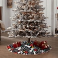 thumbnail image 4 of Daiia Paw And Bones Drawing Merry Christmas Tree Skirt , Xmas Large Lace-up Tree Skirt, Santa Snowflakes Rustic Home Decorations New Year Party Farmhouse Decor-36", 4 of 6